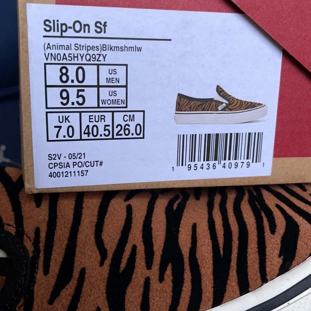 Vans Slip-On Sf Animal Stripes Black Marshmallow WMNS - Picture 16 of 16